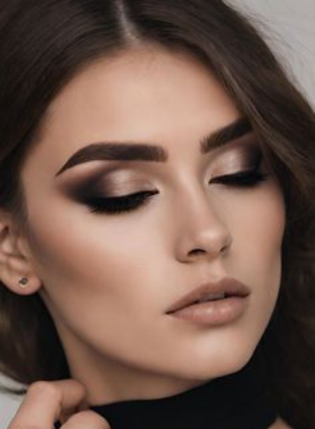 آرایش چشم درشت با خط چشم و سایه تیره