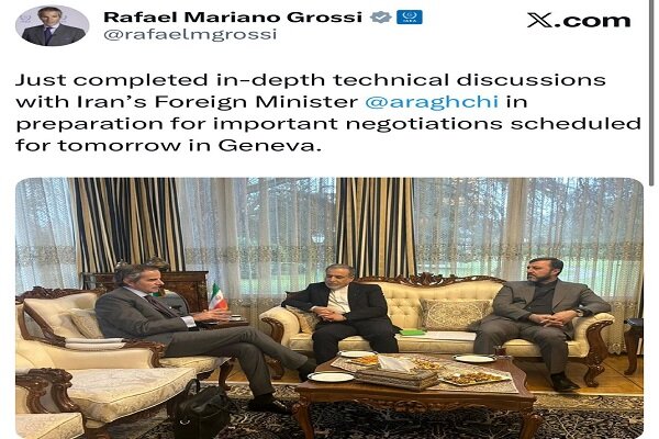پیام گروسی پس از دیدار با عراقچی: مذاکرات فنی عمیقی داشتیم