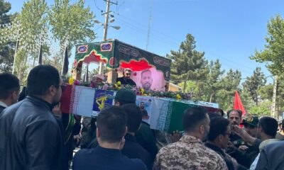 تشییع پیکر مطهر پاسدار شهید اقتدار محمدرضا ابراهیم زاده در چناران