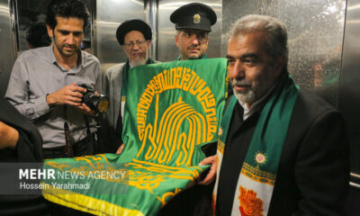 حضور کاروان زیر سایه خورشید در منزل شهید لاریجانی در قم