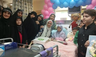 عیادت دختر شهید سلامی با همراهی مجریان از کودکان مجروح جنگ + عکس