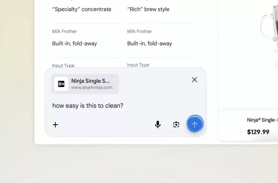 وب‌گردی حرفه‌ای‌تر با هوش مصنوعی؛ آپدیت جدید AI Mode به گوگل کروم آمد