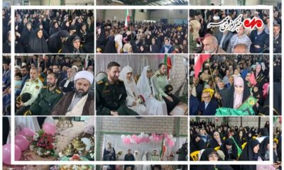 ازدواج ۲ زوج جان‌فدا در تجمع شبانه شفت