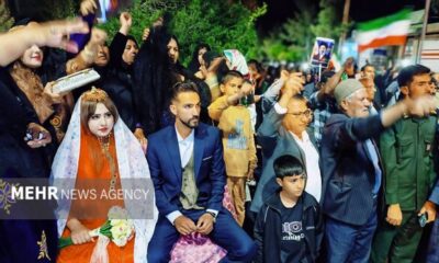 برگزاری مراسم عقد زوج مارگونی در تجمع شبانه