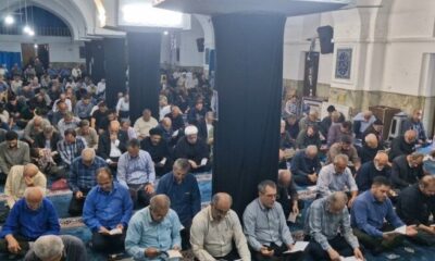 طنین دعای عرفه در مسجد جامع لاهیجان