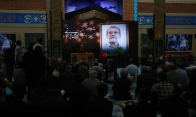 مروری بر مراسم یادبود شهید لاریجانی در صدا و سیما