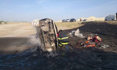 مرگ دلخراش راننده آریسان در آتش‌سوزی جاده جاسک