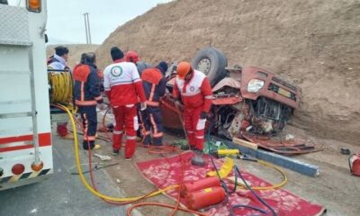 واژگونی تریلی در محور آغاجاری ۳ کشته بر جای گذاشت