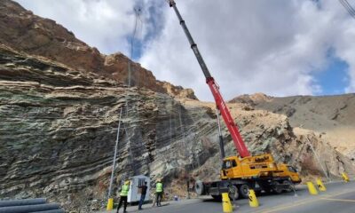 آغاز عملیات نصب ۱۰ هزار متر مربع توری سنگ در محور کرج–کندوان