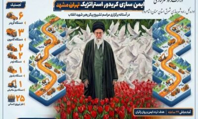اطلاع‌نگاشت| آماده‌سازی محورهای مواصلاتی شرق سمنان برای سفر زائران حرم رضوی و تشییع پیکر رهبر شهید