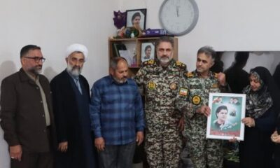امیر سرتیپ الهامی با خانواده شهید احمد حسین‌نژاد دیدار کرد