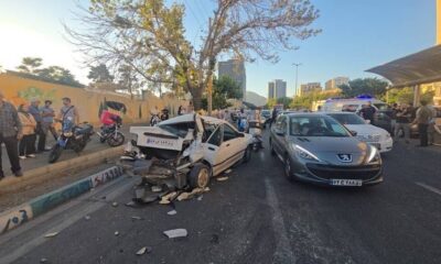 جزئیات حادثه هولناک در بزرگراه اشرفی اصفهانی تهران/ برخورد مرگبار ۱۲ خودرو و با اتوبوس