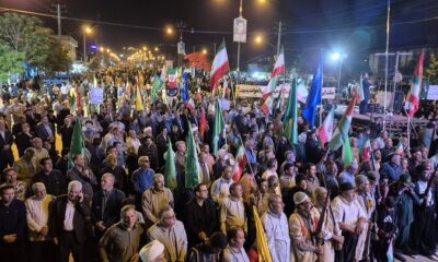 نمایش وحدت و همبستگی مردم در خیابان‌های فامنین