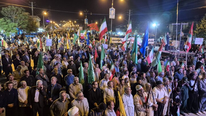 نمایش وحدت و همبستگی مردم در خیابان‌های فامنین