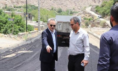 آغاز اجرای عملیات بهسازی و روکش آسفالت قسمتی از محور جیرفت_میجان به طول ۲ کیلومتر