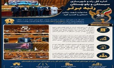 اطلاع نگاشت|کسب رتبه برتر جشنواره شهید رجایی توسط اداره‌کل راه و شهرسازی سیستان و بلوچستان