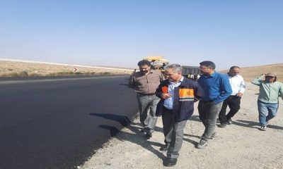 بازدید مدیرکل راهداری جنوب کرمان از پروژه بهسازی و تعریض محور جیرفت_کرمان