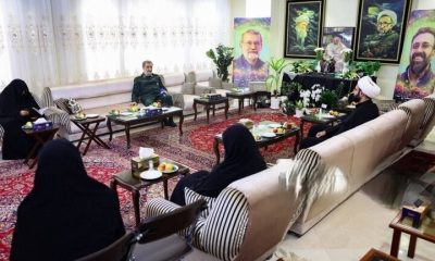 دیدار سرلشکر رضایی با خانواده شهید لاریجانی
