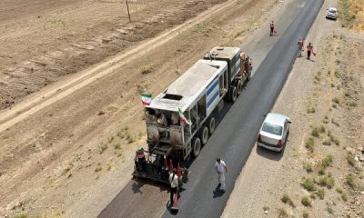 ویدئو / اجرای عملیات روکش آسفالت حفاظتی محور روستایی رودک از توابع شهرستان بوئین زهرا