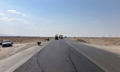 ببینید | عملیات بهسازی و روکش آسفالت محور باغین _رفسنجان