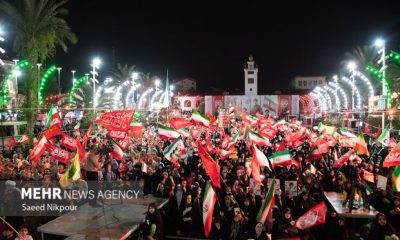 رجزخوانی مهدی رسولی در اجتماع شبانه مردم رشت
