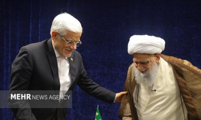 عارف با آیات عظام شبیری زنجانی و کریمی جهرمی دیدار کرد