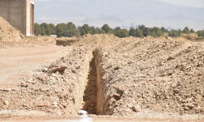 عملیات اجرایی شبکه آب در سایت ۵۵ هکتاری سمنان آغاز شد