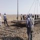 نصب ۴ دستگاه سوزن سنگین بتنی در ایستگاه راه آهن منتظر قائم