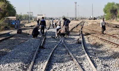 نوسازی و نصب سوزن‌های ریلی در ایستگاه راه‌آهن اهواز